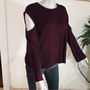 Rag & Bone Burgandy Knit Sweater Top Medium